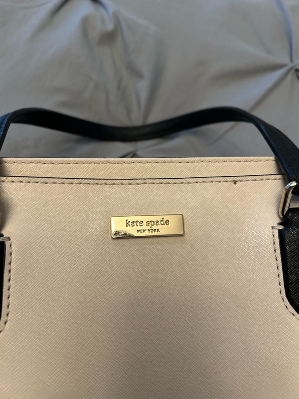 kate spade Cream and Black Colorblock Tote/ Bonus Wallet included in Bundle - Picture 2 of 6